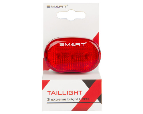 Фонарь 5-221500 задний 3диода повышенной яркости/3функции красный до 600м влагозащитный с батарейками SMART