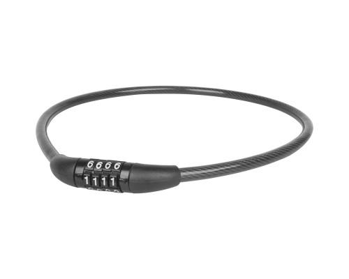 Замок 5-230101 вело кодовый (4 разряда) 8х600мм черный