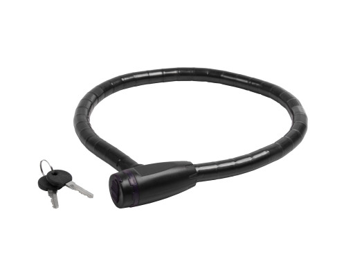 Замок 5-230810 вело 18х800мм автоматический с защитным колпачком полупрозрачный M-WAVE