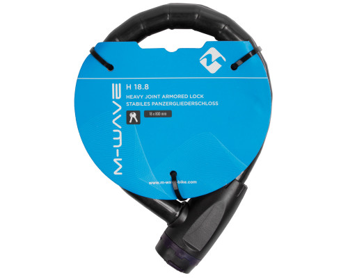 Замок 5-230810 вело 18х800мм автоматический с защитным колпачком полупрозрачный M-WAVE