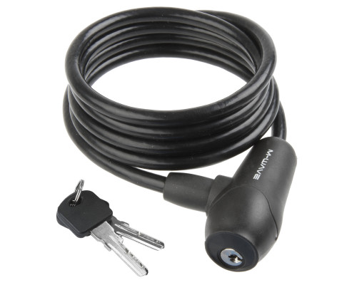 Замок 5-231010 вело 8х1500мм автоматический силиконовый черный M-WAVE