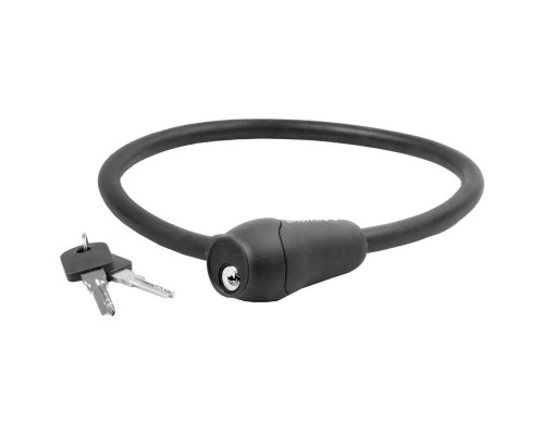 Замок 5-231040 вело 12х600мм автоматический силиконовый черный M-WAVE
