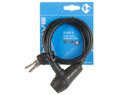 Замок 5-231040 вело 12х600мм автоматический силиконовый черный M-WAVE