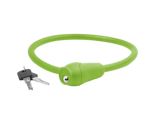 Замок 5-231045 вело 12х600мм автоматический силиконовый зеленый M-WAVE