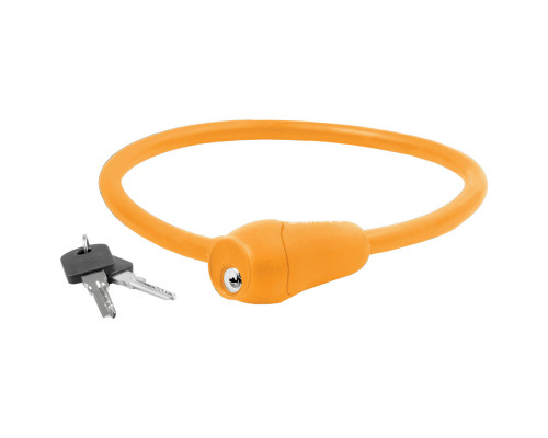 Замок 5-231047 вело 12х600мм автоматический силиконовый оранжевый M-WAVE