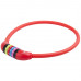 Замок 5-231053 вело кодовый (4 разряда, цветные символы) 12х650мм силиконовый красный M-WAVE