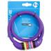 Замок 5-231059 вело кодовый (4 разряда, цветные символы) 12х650мм силиконовый фиолетовый M-WAVE