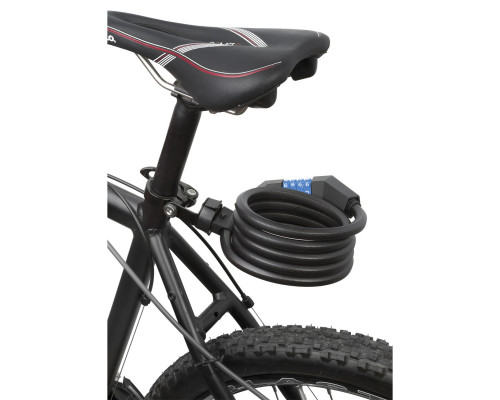 Замок 5-233853 вело кодовый (4 разряда) 12х1500мм шестигранное сечение полупрозрачный M-WAVE