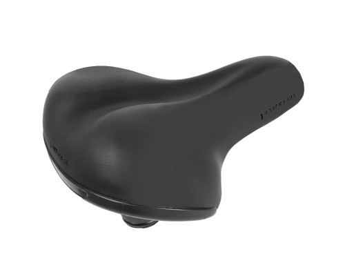 Седло 5-250082 комфортное GEL 254х208мм с закрытыми резиной пружинами-эластомер + гель с боковой защитой черное VENTURA ELASTOMER GEL