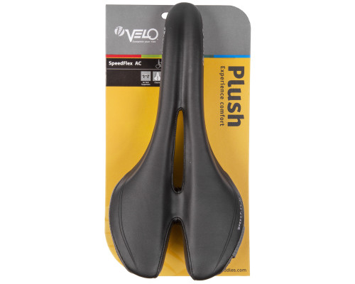 Седло 5-250188 спортивное 275х130мм MTB/ROAD вентилируемое Air Channel, воздушный эластомер Air-Tech, 276г. (на блистере) VELO SPEEDFLEX AC