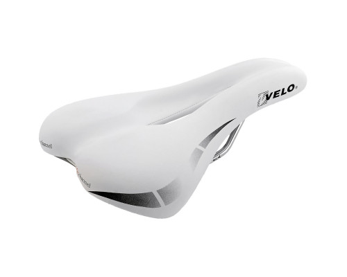 Седло 5-250338 универсальное 270х175мм анатомическое с вентиляцией AIR-COOL, бесшовное O-Zone full Cut, D2, 358г, (на блистере) белое VELO WIDE:CHANNEL