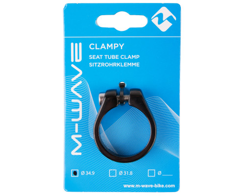 Хомут 5-250960 подседельный 34,9мм алюминиевый анодированный черный (на блистере) M-WAVE