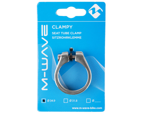 Хомут 5-250961 подседельный 34,9мм алюминиевый анодированный серебристый (на блистере) M-WAVE