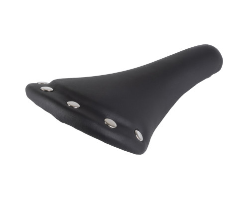 Седло 5-251040 универсальное 278х153мм специальный наполнитель ретро-дизайн ″под кожу″ с 6 заклепками 297г. черное VENTURA RIVET