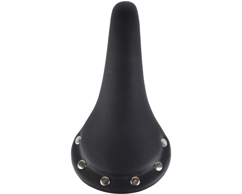 Седло 5-251040 универсальное 278х153мм специальный наполнитель ретро-дизайн ″под кожу″ с 6 заклепками 297г. черное VENTURA RIVET
