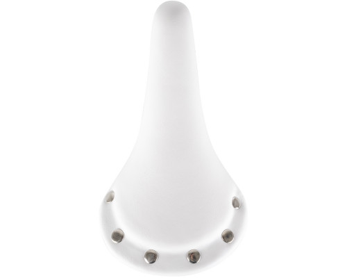 Седло 5-251042 универсальное 278х153мм специальный наполнитель ретро-дизайн ″под кожу″ с 6 заклепками 297г. белое VENTURA RIVET