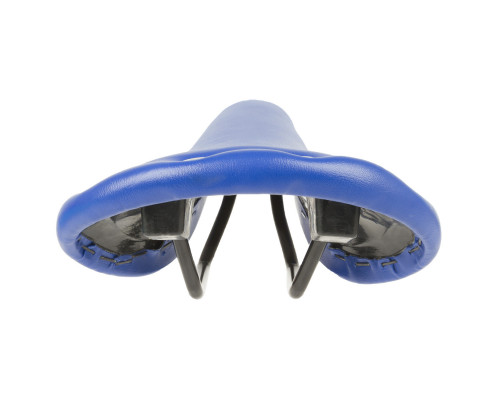 Седло 5-251044 универсальное 278х153мм специальный наполнитель ретро-дизайн ″под кожу″ с 6 заклепками 297г. синее VENTURA RIVET