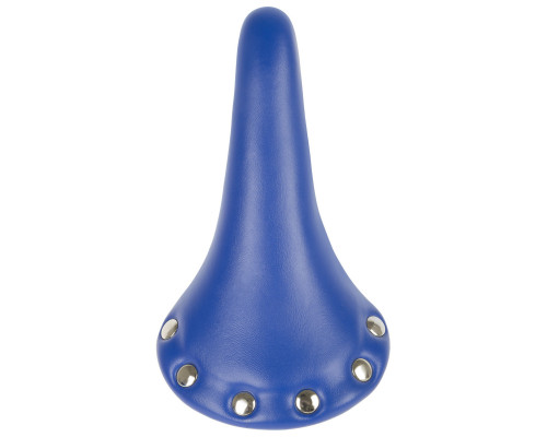 Седло 5-251044 универсальное 278х153мм специальный наполнитель ретро-дизайн ″под кожу″ с 6 заклепками 297г. синее VENTURA RIVET