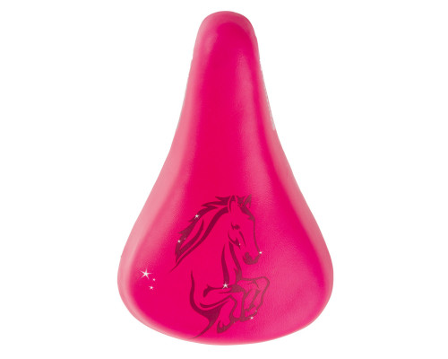 Седло 5-251290 детское 210х138мм универсальное эластомерное с крепежом 12-16″ розовое дизайн ″HORSE″ VENTURA CHILD