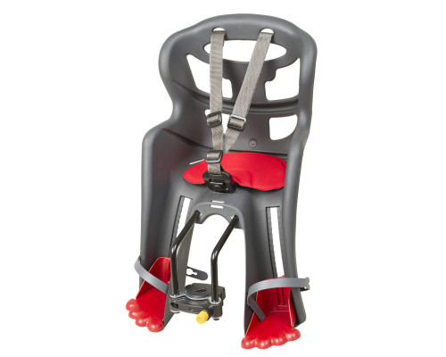 Сиденье 5-259859 детское на вынос серое с красной подкладкой до 4лет/15кг TUV BELLELLI