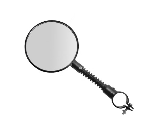 Зеркало 5-270002 круглыми 3 степени свободы плоское 84мм стекло черное кольцевое крепление