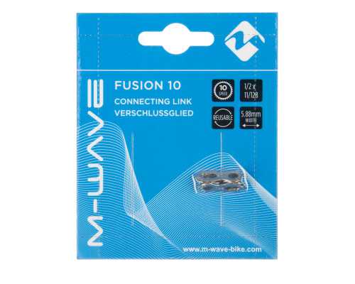 Замок цепи 5-301920 1/2″х11/128″ 5,88мм многоразовый для 10ск SRAM/SHIMANO/KMC/M-WAVE 1шт на блист FUSION 10 M-WAVE