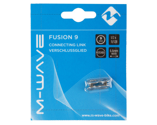 Замок цепи 5-301921 1/2″х11/128″ 6.6мм многоразовый для 9скор SRAM/SHIMANO/KMC/M-WAVE 1шт. на блист FUSION 9 M-WAVE