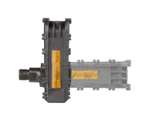 Педали 5-312137 пластик складные двусторонние 98*72*24мм, ось - Boron, с отражателями черные