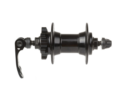 Втулка 5-324920 алюминиевая передняя 32 отверстия для для дискового тормоза 2 картриджные подшипника с эксцентриком черная