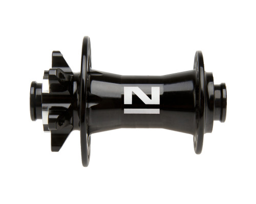 Втулка 5-325123 алюминиевая передняя 32 отверстия диск 2 картриджные подшипника для оси 15мм 217г. без эксцентика, черная NOVATEС