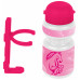 Фляга 5-340212 детская пластиковая 0,3л розовая ″лошадка″+держатель пластик с универсальным креплением VENTURA KIDS