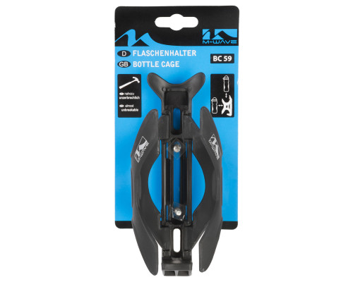 Флягодержатель 5-340790 высокопрочный пластик ″Х-дизайн″ быстрое извлечение/установка фляги черный (на блистере) BC VARIO M-WAVE