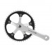 Система 5-350630 передняя 1 скоростная SingleSpeed облегч алюминиевый 1/2х1/8 сменные звенья 46зуб. шатуны 165мм сер.-черный M-WAVE