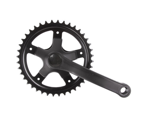 Система 5-350710 передняя 1 скоростная сталь 18-24″ 1/2х3/32 40зуб. шатуны 152мм пластик покрытие черная