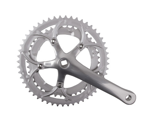 Система 5-351008 передняя 9 скоростей ROAD алюминий/сталь сменные звезды 42/52зуб. шатуны 170мм серебристая