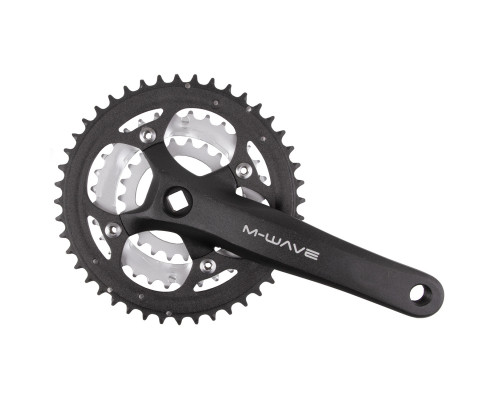 Система 5-351235 передняя 8-9 скоростей алюминиевый/сталь 22/32/44зуб с защитой шатуны с пластиковым покрытием 175мм черная