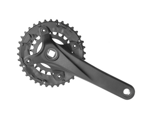 Система 5-351239 передняя 10 скоростей сменные звезды 22сталь/36 алюминиевый зуб, ось под квадрат, Q-factor 176/146мм, шатуны AL-6061 T6 175мм черный PROWHEEL