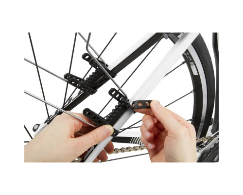 Крылья 5-385081 металлопластиковом шоссе укорочен. б/съемный 28″х42мм с усами регулируемый черные M-WAVE