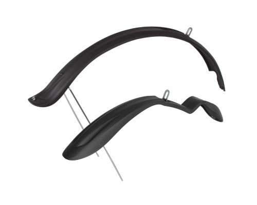 Крылья 5-386096 пластиковые 26-29″х55мм с усами удлиненные оригинальной формы, черные M-WAVE