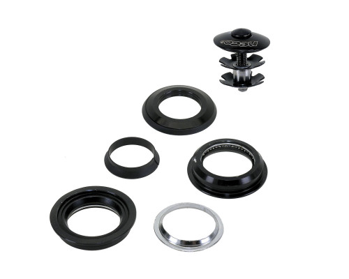 Рулевой набор 5-390320 алюминиевый/сталь полукартридж 1 1/8″ 28.6/44/30мм 79г. черный NECO