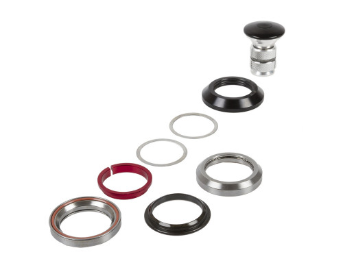 Рулевой набор 5-390325 алюминиевый интегрированный картридж 1 1/8″ 28,5/41,8/41,8/30мм 45`x45` 73г (подходит для карбоновых труб) черный NECO