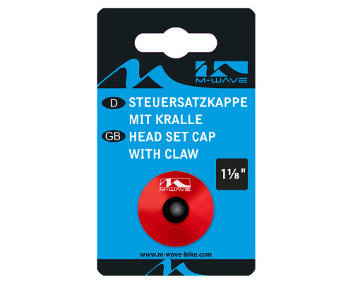 Паук 5-390573 диаметр 1 1/8″ с болтом для AHEAD-систем анодированный красный M-WAVE