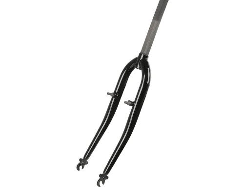 Вилка жесткая 5-392776 сталь черная 26″х1″ конус 26,4мм стойка 240мм резьба 130мм