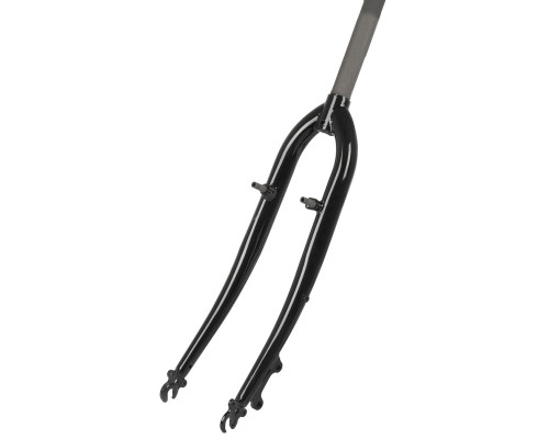 Вилка жесткая 5-392855 сталь 28″х1 1/8″ шток 240/130мм резьба V+D черная