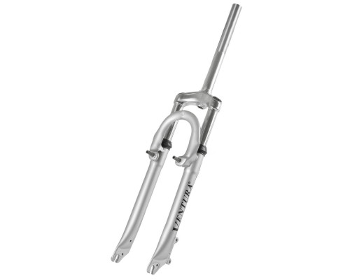 Вилка амортизационная 5-396011 сталь 26″х1″ шток 240/130мм резьба пружинно-эластамерная 40мм V+D серебристый VENTURA