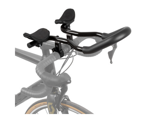 Руль/лежак 5-403699 TRI BAR алюминиевый эргономичный, с центральной перемычкой,  на руль  22.2 - 25.4мм, черный VENTURA