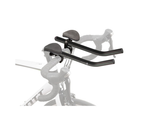 Руль/лежак 5-403742 TRI BAR AERO H алюминиевый эргономичный 31,8мм с адаптером 25,4, 448г. регулируемый по ширине черный M-WAVE