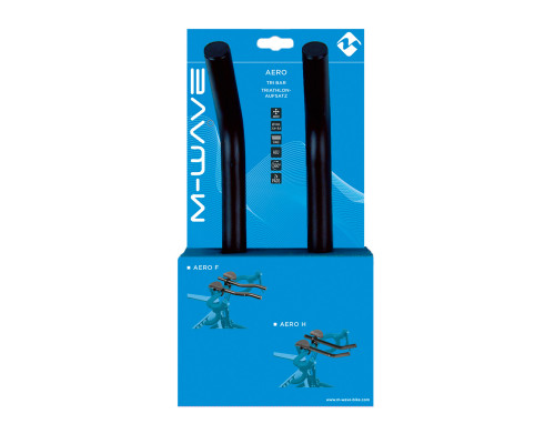 Руль/лежак 5-403742 TRI BAR AERO H алюминиевый эргономичный 31,8мм с адаптером 25,4, 448г. регулируемый по ширине черный M-WAVE