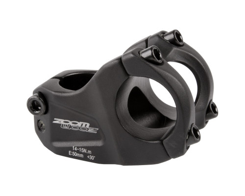 Вынос внешний 5-404209 DOWNHILL нерегулируемый 1 1/8″ 50мм/+30` для руля 31,8мм алюминиевый TDS-A4-408-8FOV(ISO-M) черный ZOOM