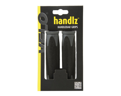 Ручки 5-410360 на руль резиновые 2-х компонентные 130мм черно-серые (на блистере) VELO